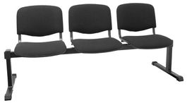 Bancada Piqueras Y Crespo Pozocañada 3 Plazas Asiento Y Respaldo Tapizados Aran Negro