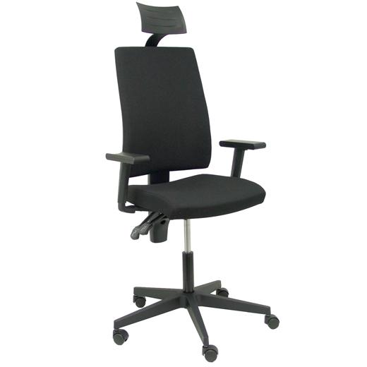NOWY STYL Silla de oficina I-Line con brazos regulables y cabecero, Negro