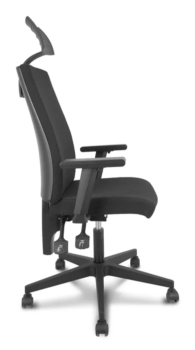 NOWY STYL Silla de oficina I-Line con brazos regulables y cabecero, Negro NOWY STYL Silla de oficina I-Line con brazos regulables y cabecero, Negro
