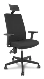 Piqueras y Crespo Silla I-Line con Cabecero y Brazos Regulables Negro