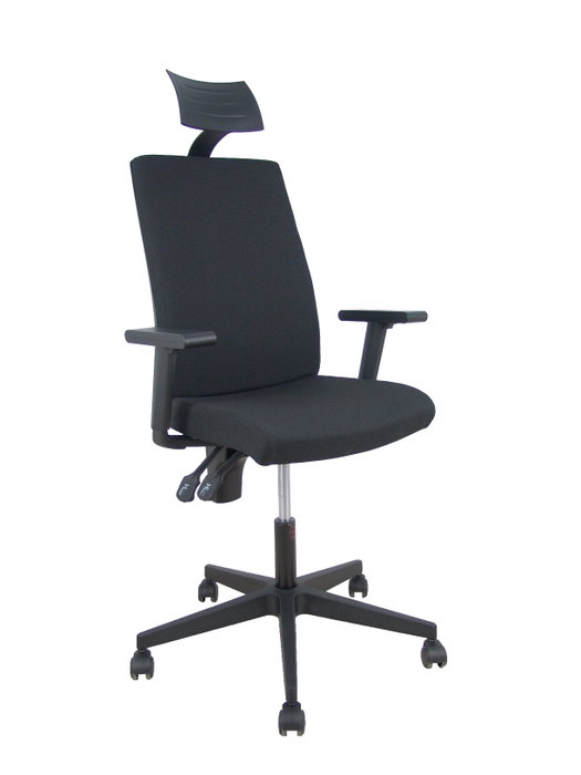 NOWY STYL Silla de oficina I-Line con brazos regulables y cabecero, Negro NOWY STYL Silla de oficina I-Line con brazos regulables y cabecero, Negro