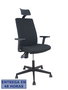 NOWY STYL Silla de oficina I-Line con brazos regulables y cabecero, Negro