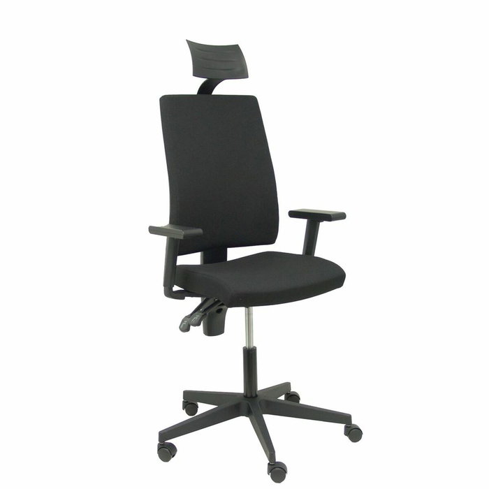 NOWY STYL Silla de oficina I-Line con brazos regulables y cabecero, Negro
