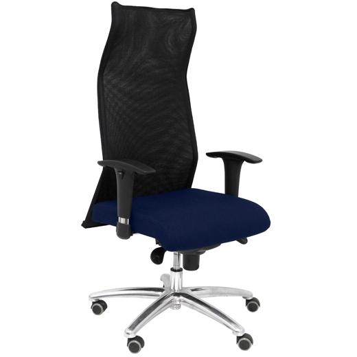 PIQUERAS Y CRESPO Sillón de Dirección Sahuco XL con Mecanismo Sincro, Azul Marino y Negro PIQUERAS Y CRESPO Sillón de Dirección Sahuco XL con Mecanismo Sincro, Azul Marino y Negro