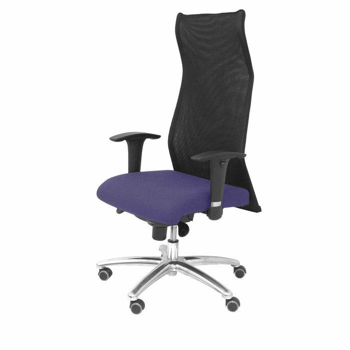 PIQUERAS Y CRESPO Sillón Sahuco XL con Mecanismo Sincro, Azul Claro y Negro