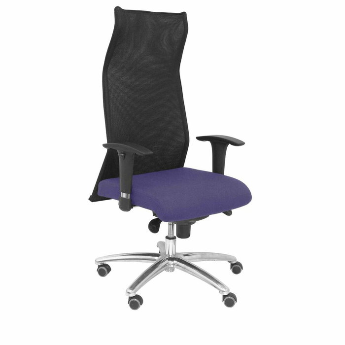 PIQUERAS Y CRESPO Sillón Sahuco XL con Mecanismo Sincro, Azul Claro y Negro