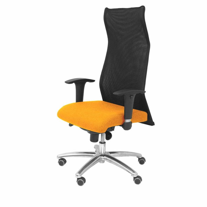 PIQUERAS Y CRESPO Sillón Albacete Sahuco XL Bali Naranja/Negro con Mecanismo Sincro y Base de Aluminio PIQUERAS Y CRESPO Sillón Albacete Sahuco XL Bali Naranja/Negro con Mecanismo Sincro y Base de Aluminio
