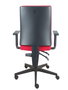 Silla de oficina I-Line con mecanismo Contacto permanente de doble maneta tapizada con Tela color Negro. Equipada con Base poliamida negra, Brazos 1D y Ruedas autofrenantes