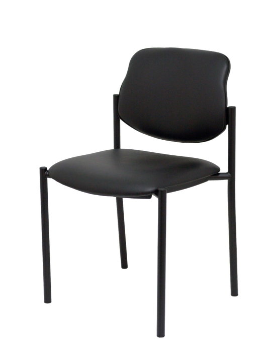 Piqueras y Crespo Silla fija Styl similpiel negro chasis negro Piqueras y Crespo Silla fija Styl similpiel negro chasis negro