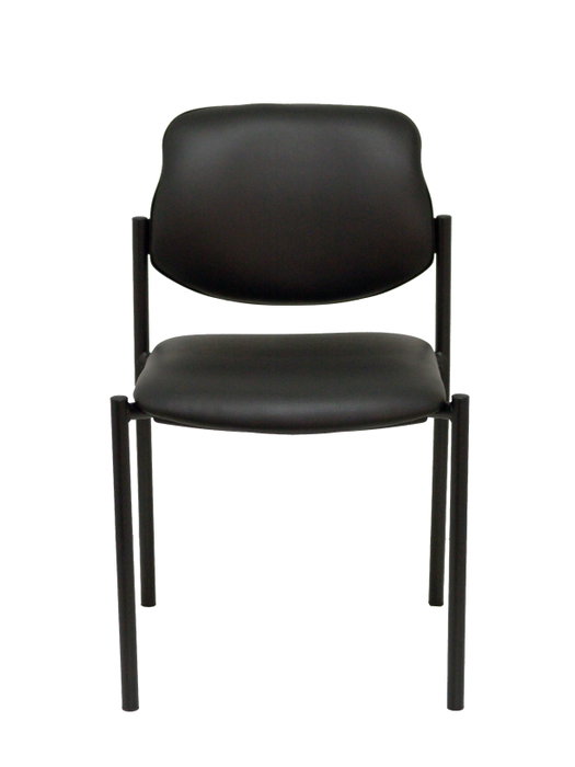 Piqueras y Crespo Silla fija Styl similpiel negro chasis negro Piqueras y Crespo Silla fija Styl similpiel negro chasis negro