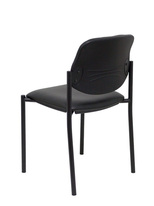 Piqueras y Crespo Silla fija Styl similpiel negro chasis negro Piqueras y Crespo Silla fija Styl similpiel negro chasis negro