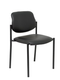 Silla Styl tapizada con Similpiel color Negro. Sin brazos