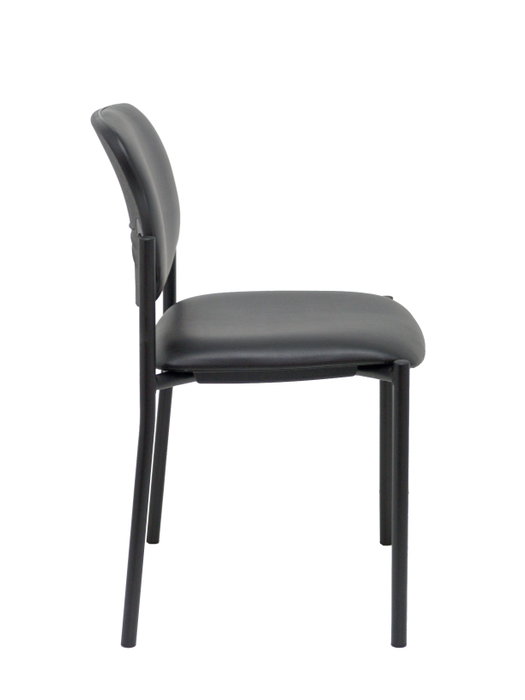 Piqueras y Crespo Silla fija Styl similpiel negro chasis negro Piqueras y Crespo Silla fija Styl similpiel negro chasis negro