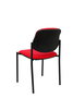 Silla Styl tapizada con Tela color Rojo. Sin brazos