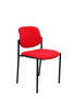 Silla Styl tapizada con Tela color Rojo. Sin brazos