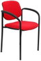 NOWY STYL Silla Styl tapizada en tela roja con brazos fijos