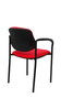 Silla Styl tapizada con Tela color Rojo. Brazos fijos