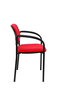 Silla Styl tapizada con Tela color Rojo. Brazos fijos