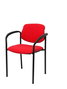 Silla Styl tapizada con Tela color Rojo. Brazos fijos
