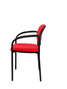 Silla Styl tapizada con Tela color Rojo. Brazos fijos