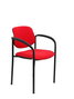 Silla Styl tapizada con Tela color Rojo. Brazos fijos