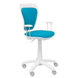 Piqueras y Crespo Silla Juvenil Ministyle Blanca y Azul Micro