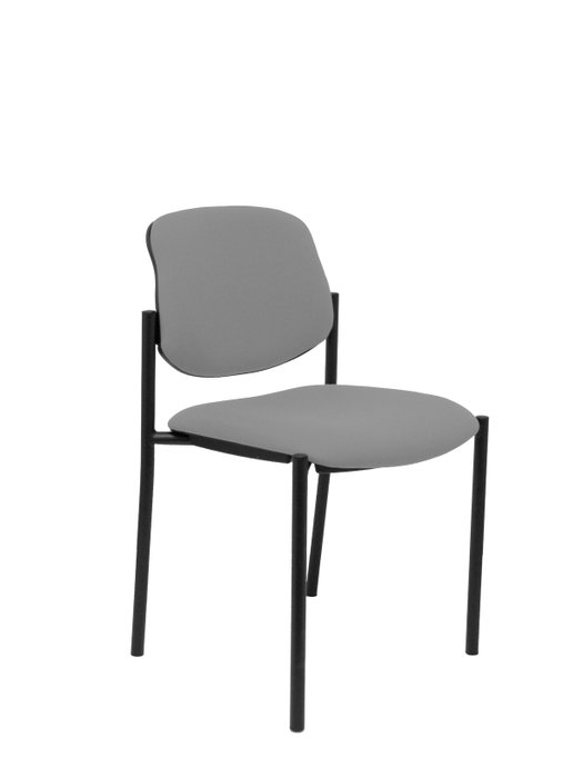 Piqueras y Crespo Silla fija Styl Bali gris claro chasis negro Piqueras y Crespo Silla fija Styl Bali gris claro chasis negro