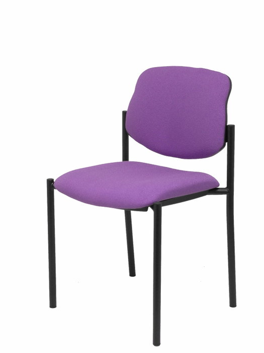 NOWY STYL Silla fija Styl Bali lila con chasis negro NOWY STYL Silla fija Styl Bali lila con chasis negro
