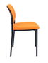 Silla Styl tapizada con Tela color Naranja. Sin brazos