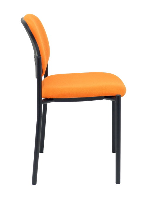 PIQUERAS Y CRESPO Silla fija Styl Bali naranja chasis negro PIQUERAS Y CRESPO Silla fija Styl Bali naranja chasis negro