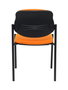 PIQUERAS Y CRESPO Silla fija Styl Bali naranja chasis negro