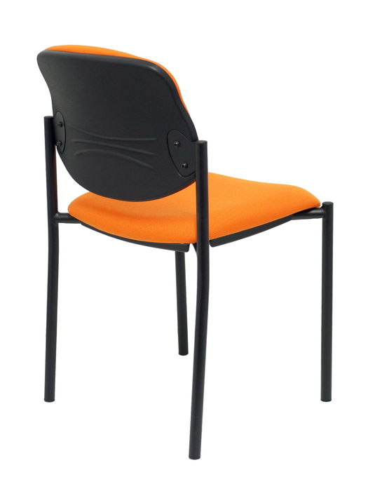 Silla Styl tapizada con Tela color Naranja. Sin brazos