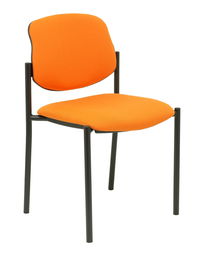 Silla Styl tapizada con Tela color Naranja. Sin brazos