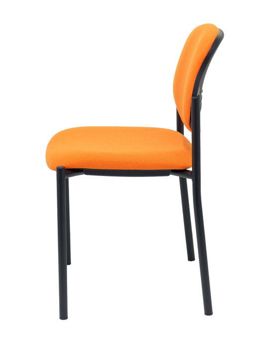 Silla Styl tapizada con Tela color Naranja. Sin brazos