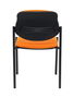 Silla Styl tapizada con Tela color Naranja. Sin brazos