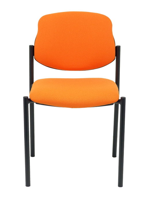 PIQUERAS Y CRESPO Silla fija Styl Bali naranja chasis negro PIQUERAS Y CRESPO Silla fija Styl Bali naranja chasis negro