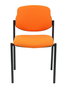 PIQUERAS Y CRESPO Silla fija Styl Bali naranja chasis negro