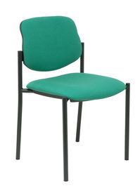 Silla Styl tapizada con Tela color Verde esmeralda. Sin brazos