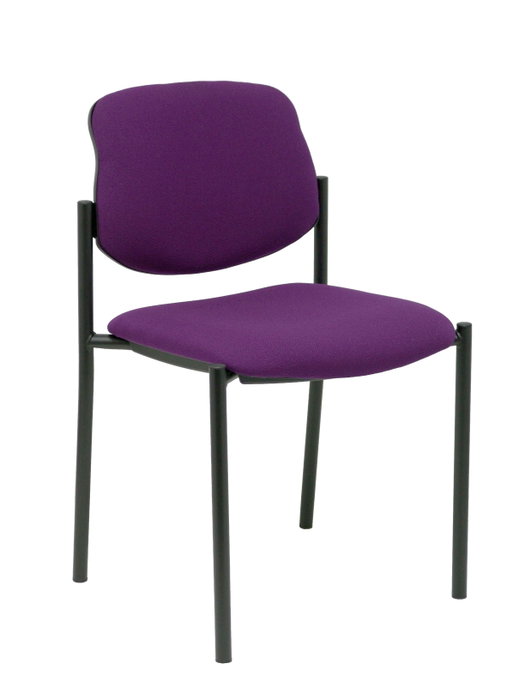 Piqueras y Crespo Silla fija Styl Bali morado con chasis negro Piqueras y Crespo Silla fija Styl Bali morado con chasis negro