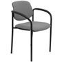 NOWY STYL Silla Styl tapizada en tela gris con brazos fijos