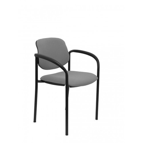 NOWY STYL Silla Styl tapizada en tela gris con brazos fijos