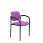 NOWY STYL Silla fija Styl Bali lila con brazos y chasis negro