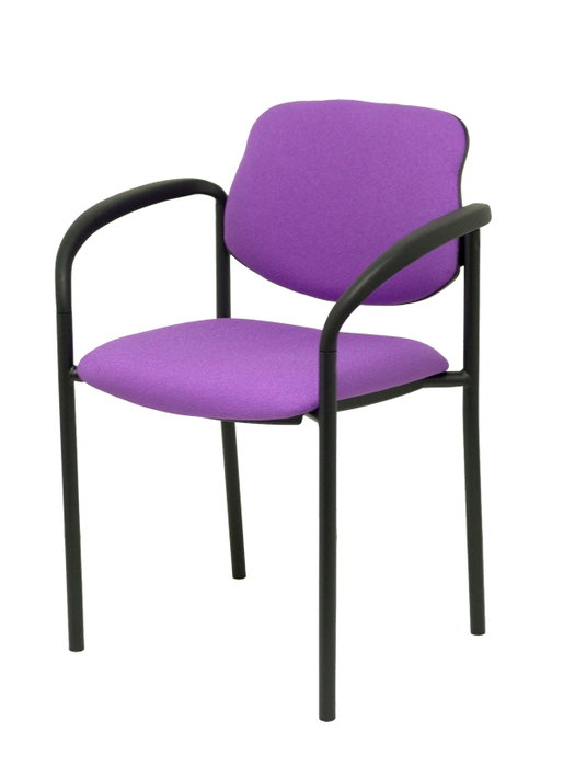 NOWY STYL Silla fija Styl Bali lila con brazos y chasis negro