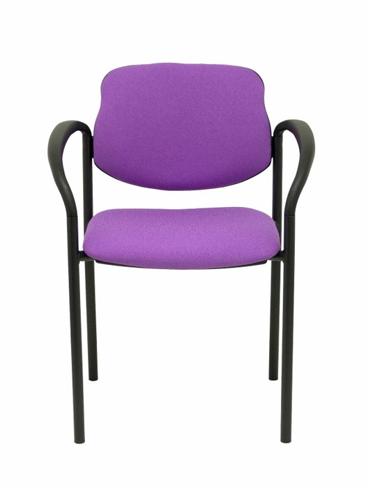 NOWY STYL Silla fija Styl Bali lila con brazos y chasis negro