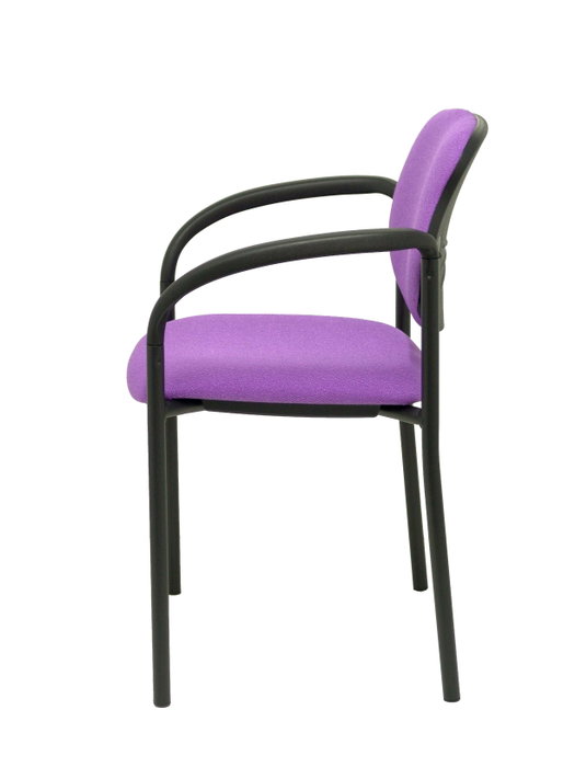 NOWY STYL Silla fija Styl Bali lila con brazos y chasis negro