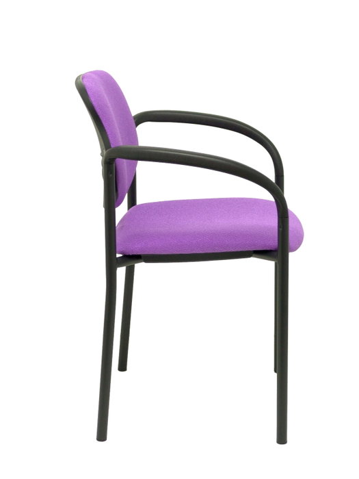 NOWY STYL Silla fija Styl Bali lila con brazos y chasis negro