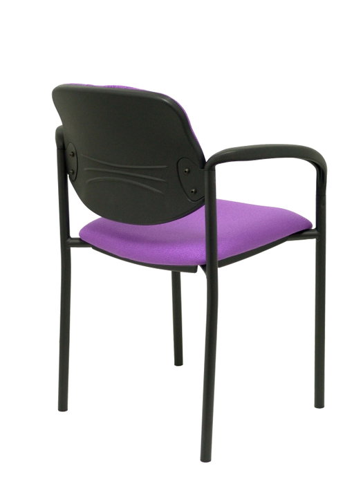 NOWY STYL Silla fija Styl Bali lila con brazos y chasis negro