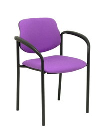 NOWY STYL Silla fija Styl Bali lila con brazos y chasis negro
