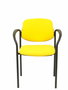 Silla Styl tapizada con Tela color Amarillo. Brazos fijos