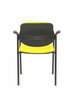 Silla Styl tapizada con Tela color Amarillo. Brazos fijos